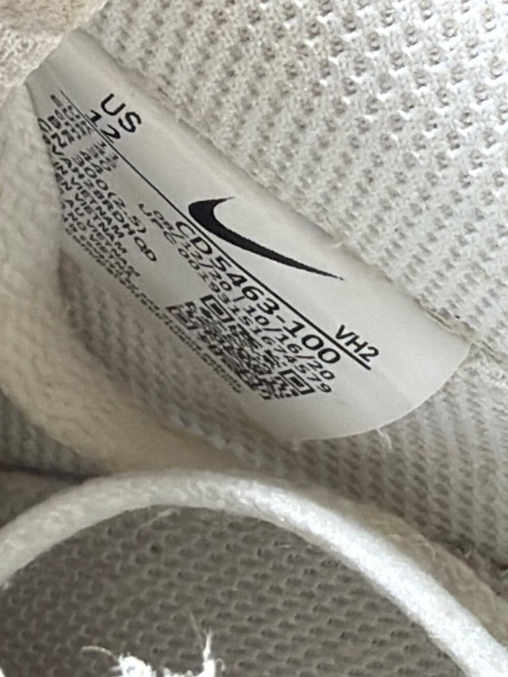 Nike Court Vision Low Triple White Mens Everyday Sneakers Shoes Size 12 EUR 46 - Picture 6 of 8